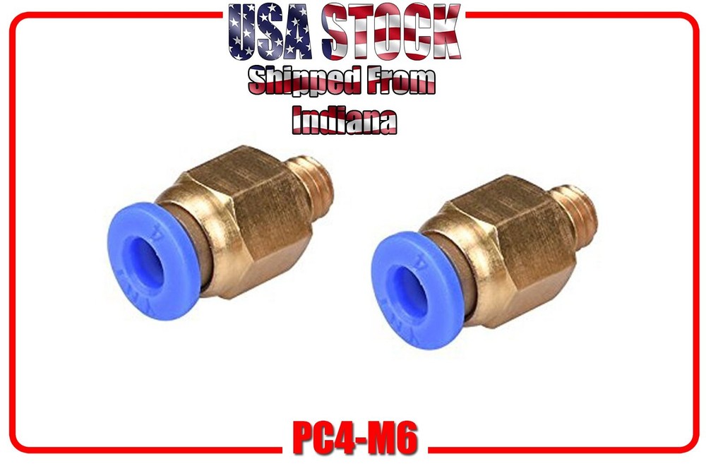 PC4-M6 Pneumatic Connector for Bowden Extruder - Push Fit PTFE
