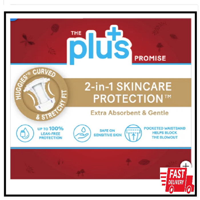 Huggies Plus Diapers Size Newborn 148 COUNT