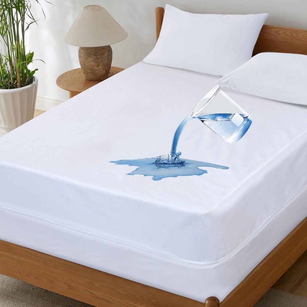 Mattress Encasement Waterproof Protector Zippered Deep Pocket Bed Bug Protector