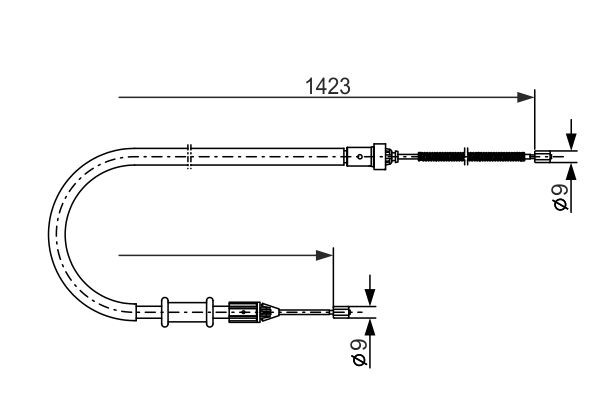 Cable Pull, parking brake BOSCH 1987477632