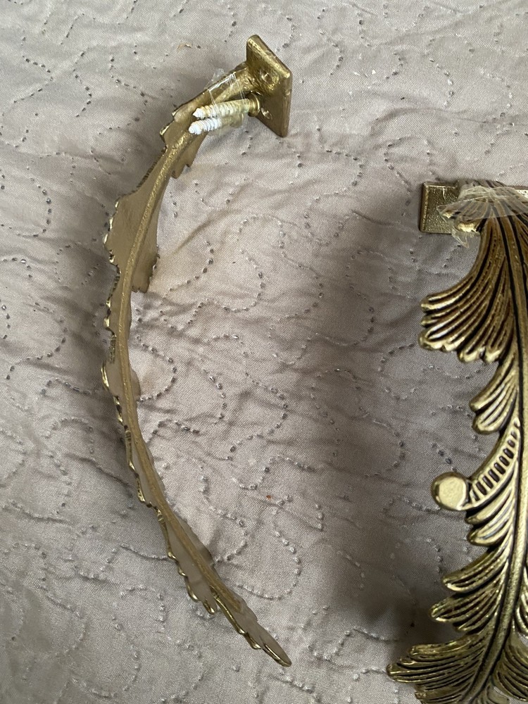 Vintage Brass Curtain Tie Backs Hooks