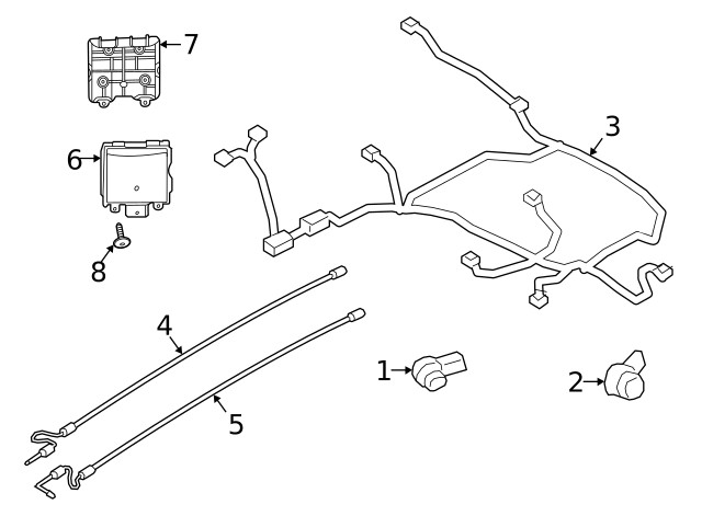 Genuine Ford Blind Spot Detection System Warning Sensor Bracket LJ6Z-14D189-B