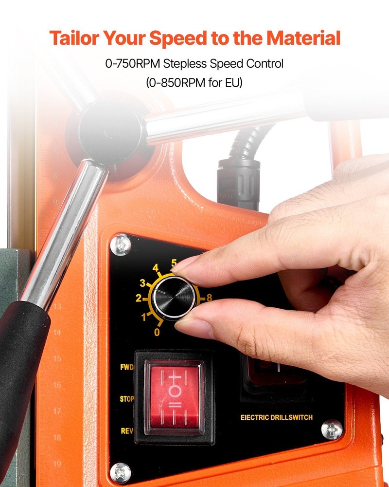 Direct Drive Magnetic Drill 1400W 2in Bore 0-750RPM Solid Base