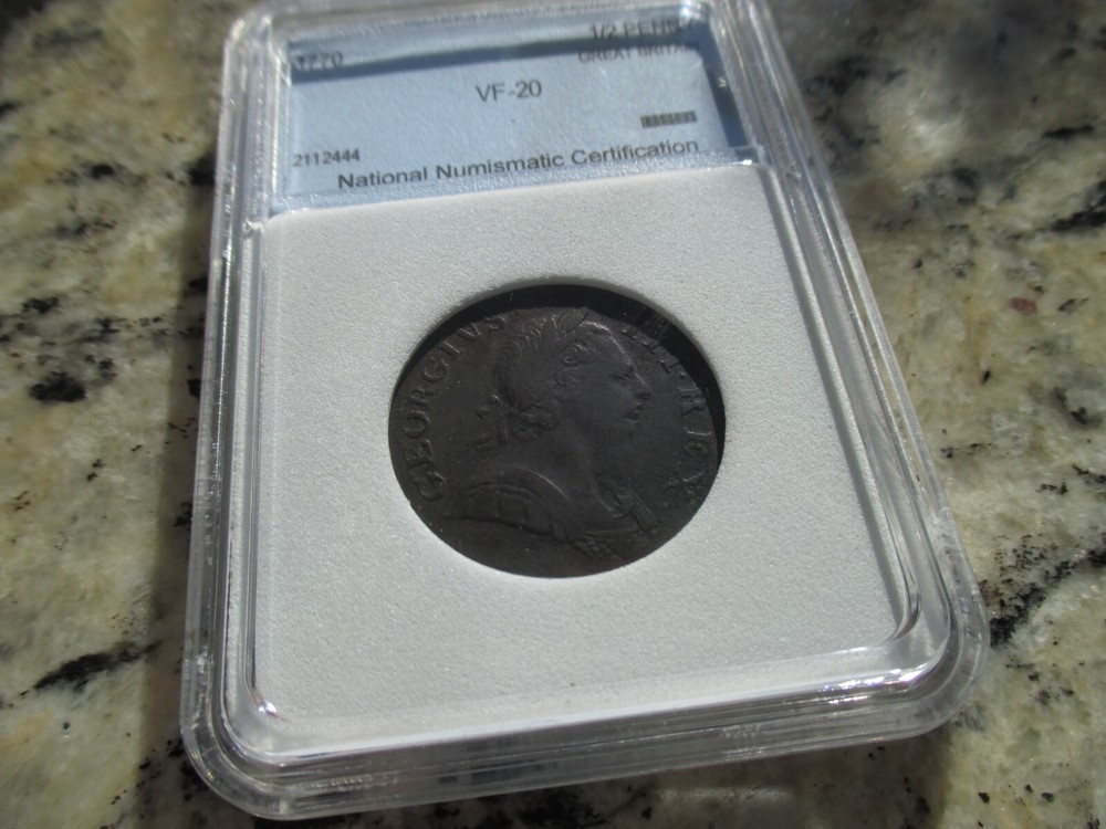 1770 King George III HalfPenny