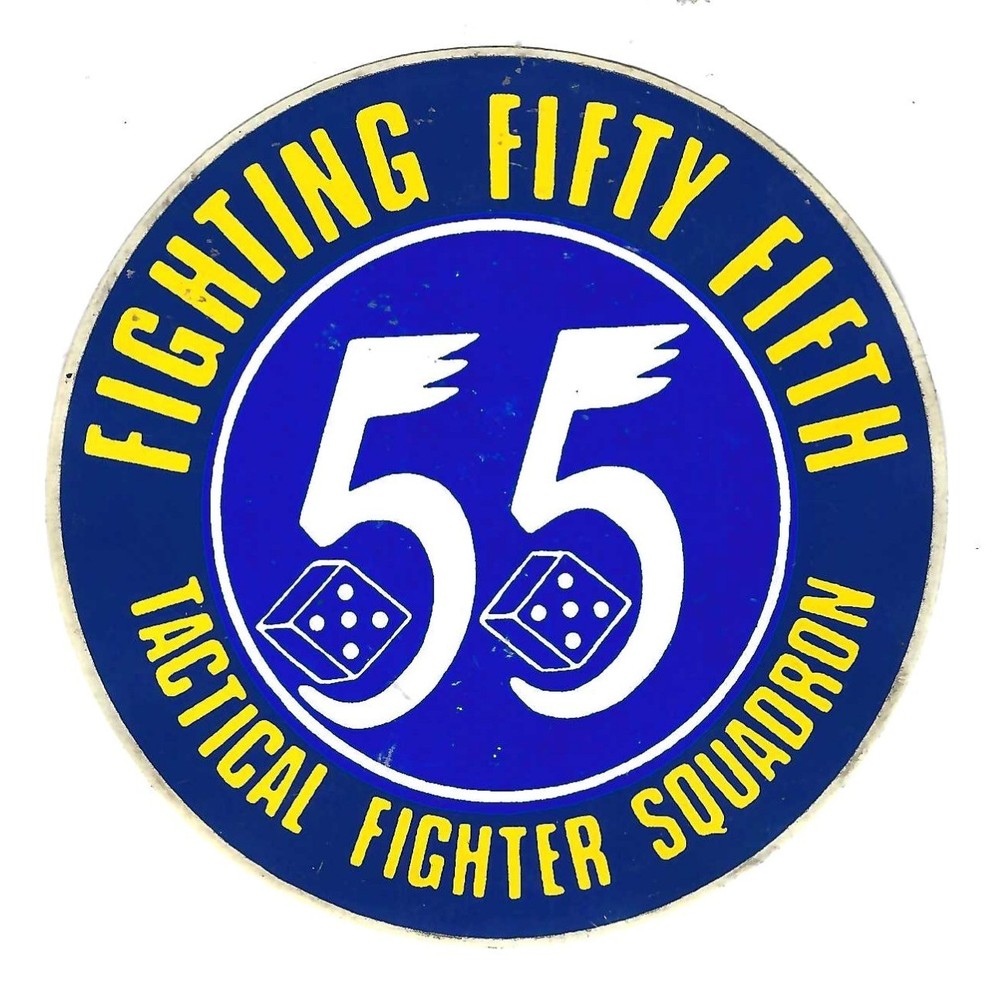 90's 55th TACTICAL FIGHTER SQUADRON vinyl sticker