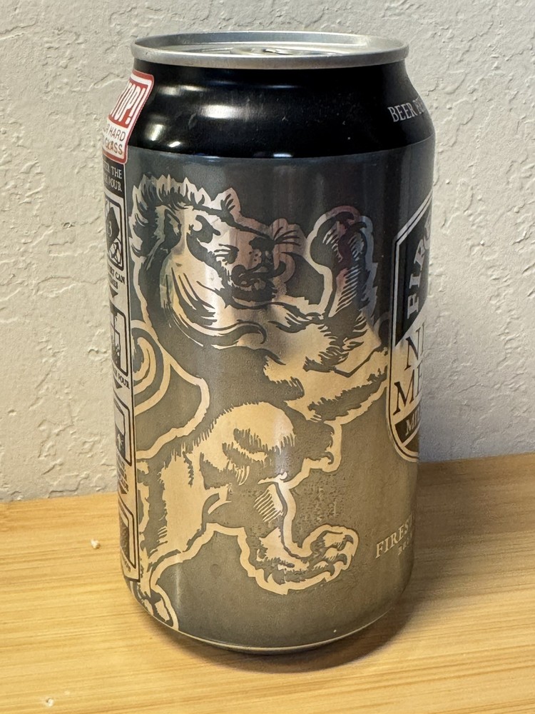 Firestone Nitro Merlin Milk Stout - Empty Beer Can - Bottom Opened