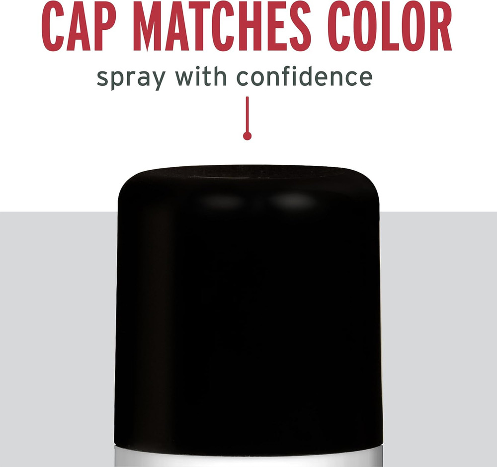 376298 Stops Rust Turbo Spray System Spray Paint, 24 Oz, Flat Black