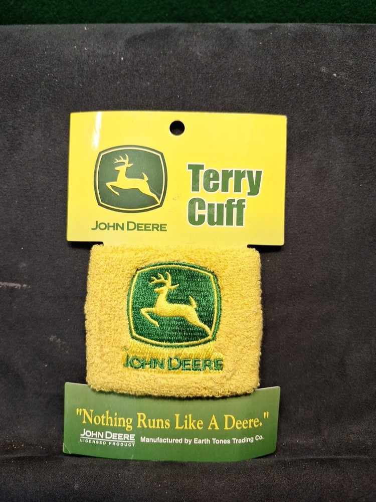 JOHN DEERE yellow stretch terry cuff WRISTBAND