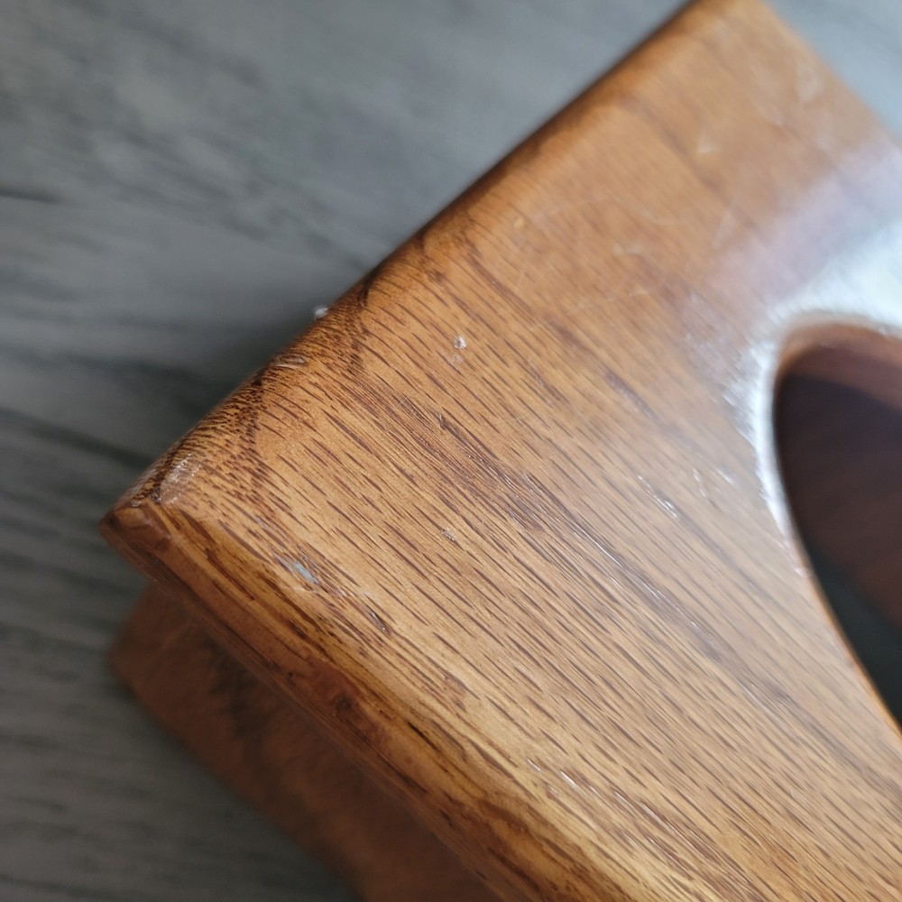 Vintage Oak Tissue Box Cover Dispenser Solid Wood Rectangle Rustic Farmhouse