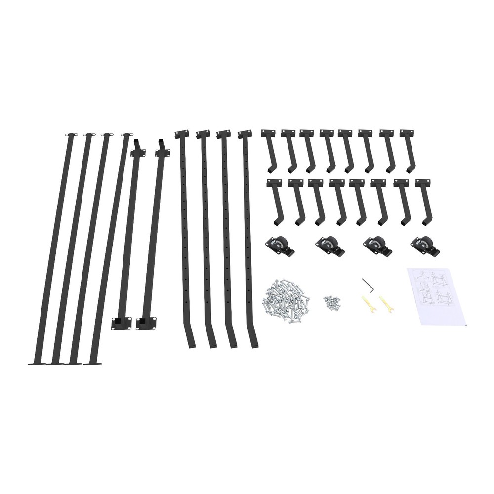 Horizontal Storage Rack w/Wheels Mobile Material Handling Conduit Pipe Rack