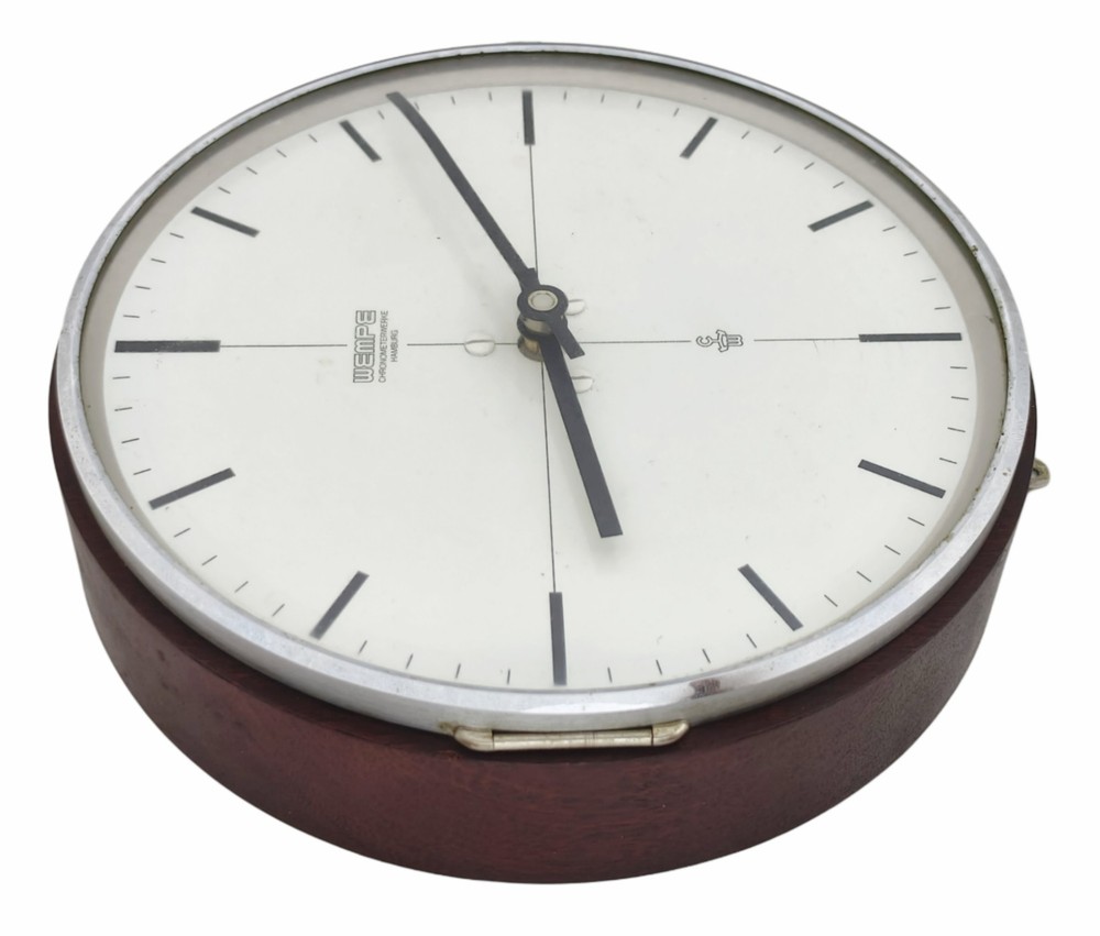 Wempe Ship's Analog Clock Chronometerwer Multiuse Highest Quality Range 12/24VDC