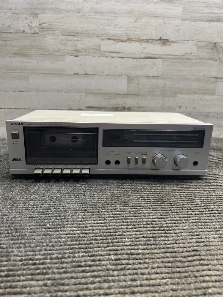Used Sharp RT-100 Stereo Cassette Deck Dolby System - Powers On