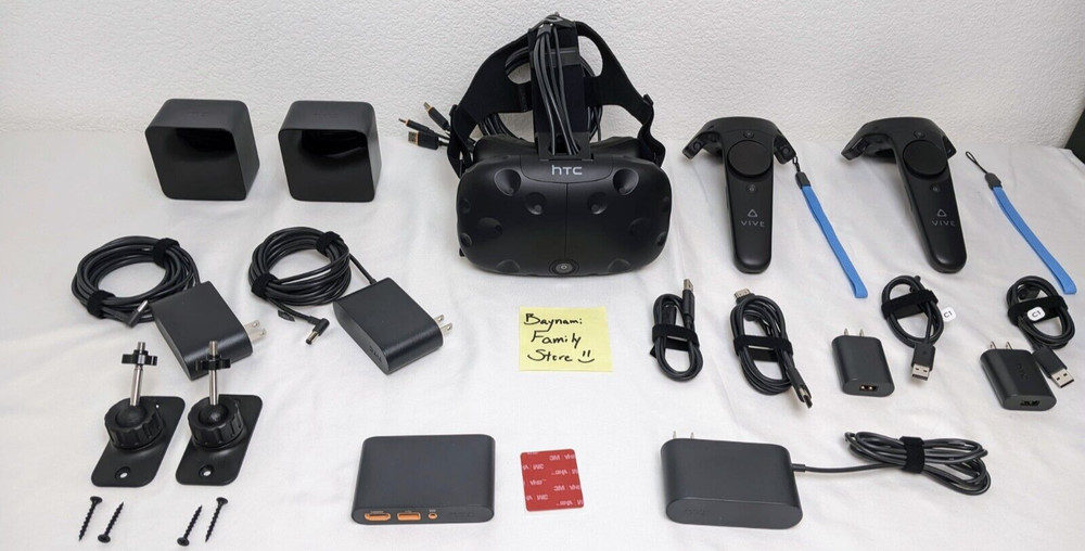 HTC Vive VR Headset Complete Set Full Kit System Virtual Reality A+ Clean