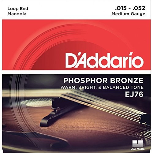 D'Addario EJ76 Phosphor Bronze Mandola Strings, Medium, 15-52