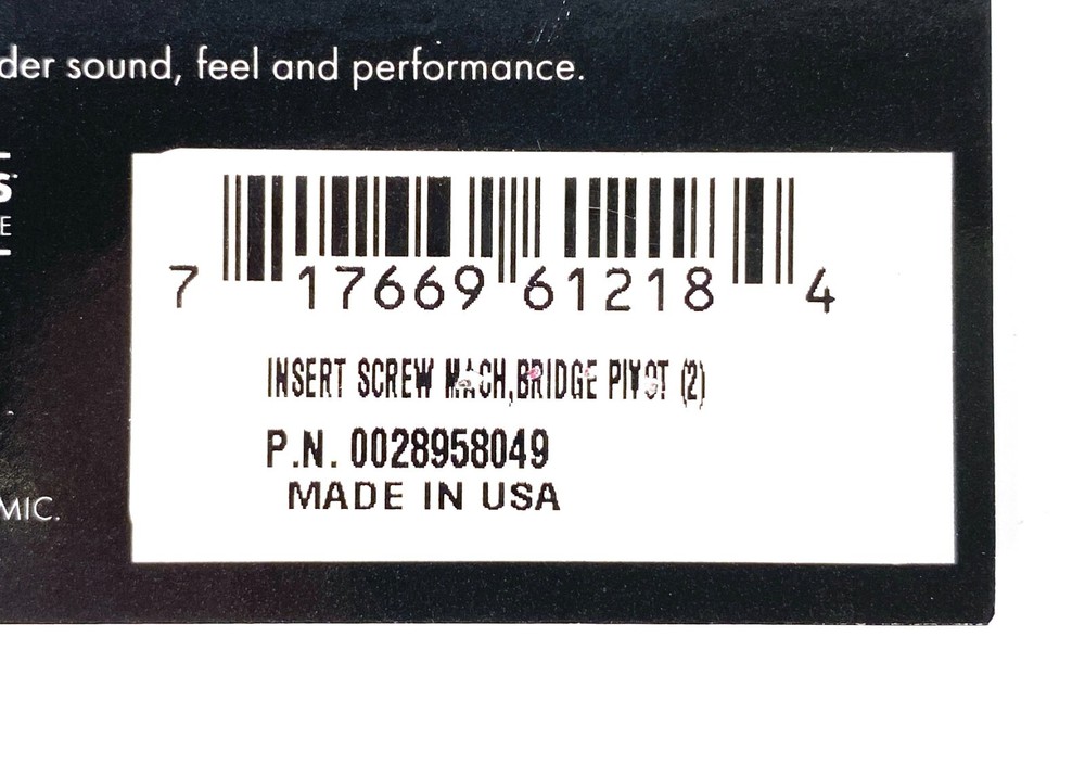 Genuine Fender Bridge Pivot Screw Inserts 2-Point/Post Mount Tremolo Strat