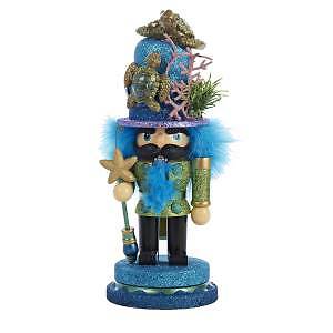 11" Hollywood™ Sea Turtle Hat Nutcracker HA0137 dw-1