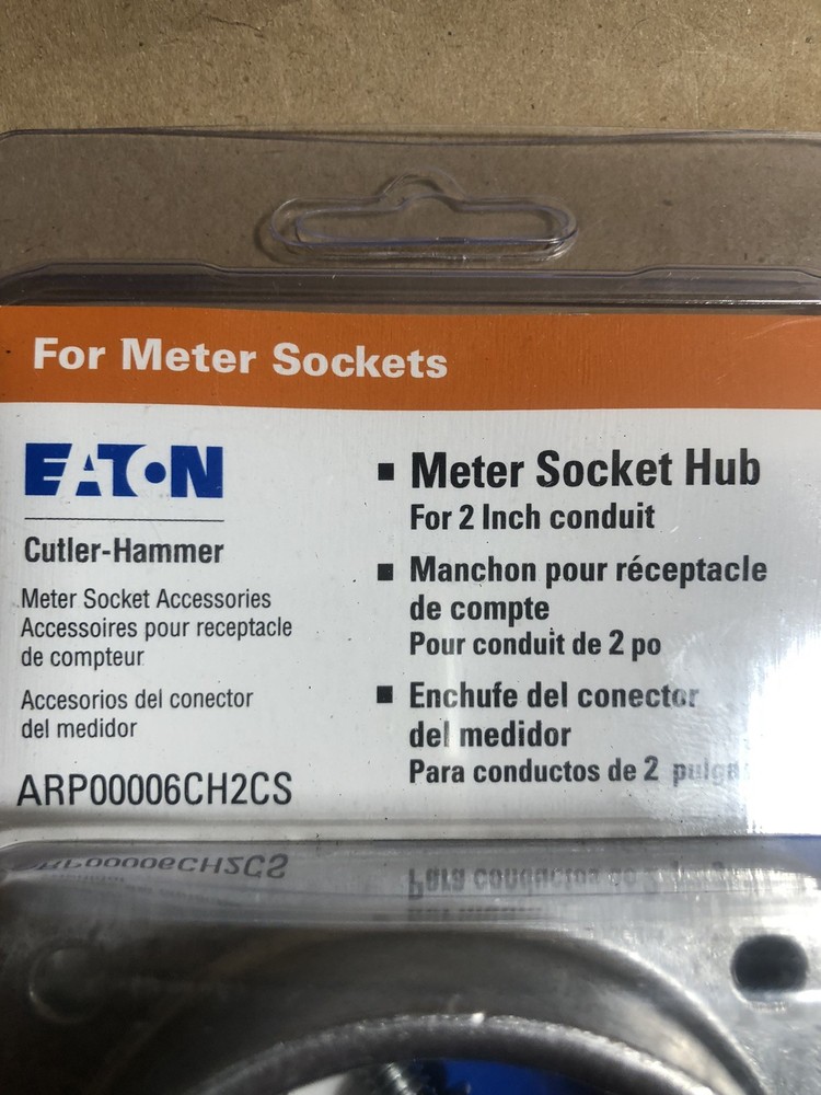 EATON Meter Socket Hub, 2", Includes 4 Screws, ARP00006CH2CS, Electrical