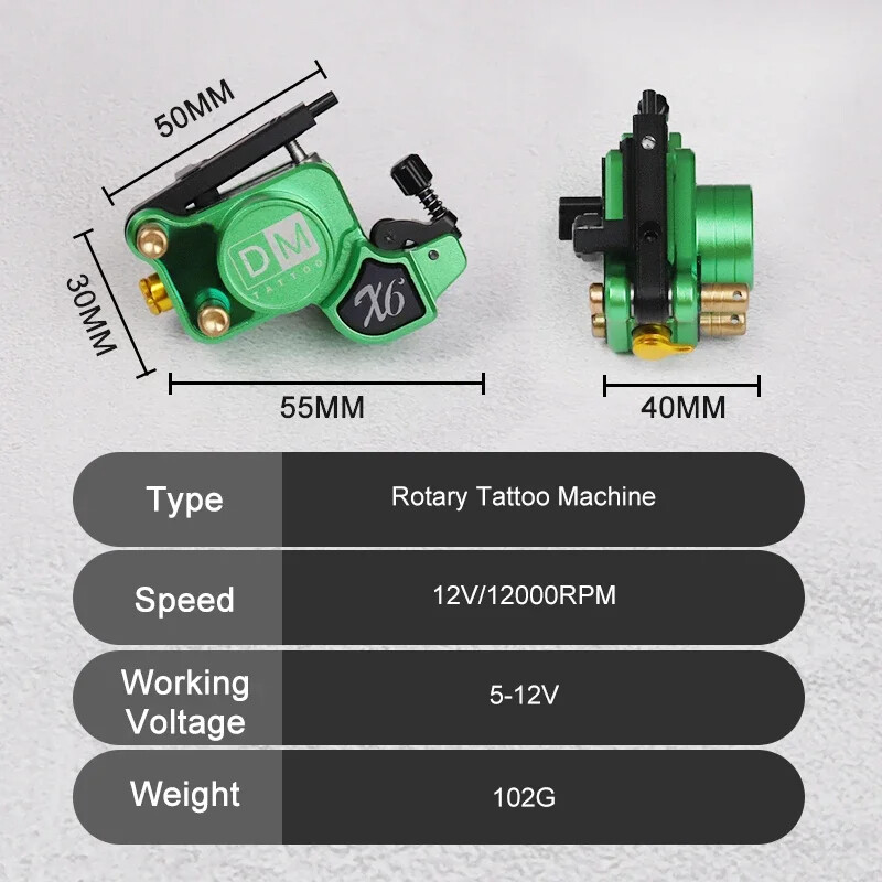 Professional Rotary Tattoo Machine 4MM Stroke Custom Motor Powerful Machine Soft