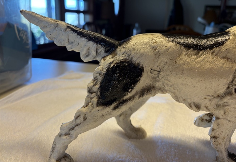 Vtg English Setter Pointer Cast Iron Doorstop