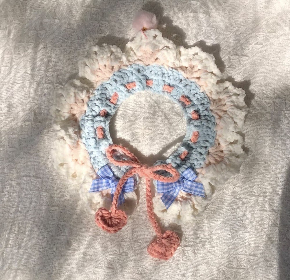 Handmade Crochet Pet Bib Collar