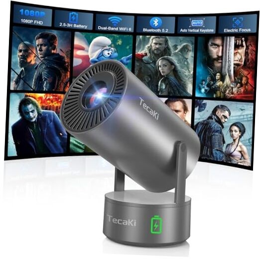 Projector with WiFi and Bluetooth,  Mini Portable Projector with Built color 2