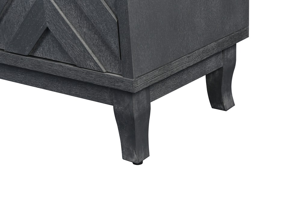 Accent Storage Cabinet w/4 Doors and Adjustable Shelves Sideboard Buffet Cabinet