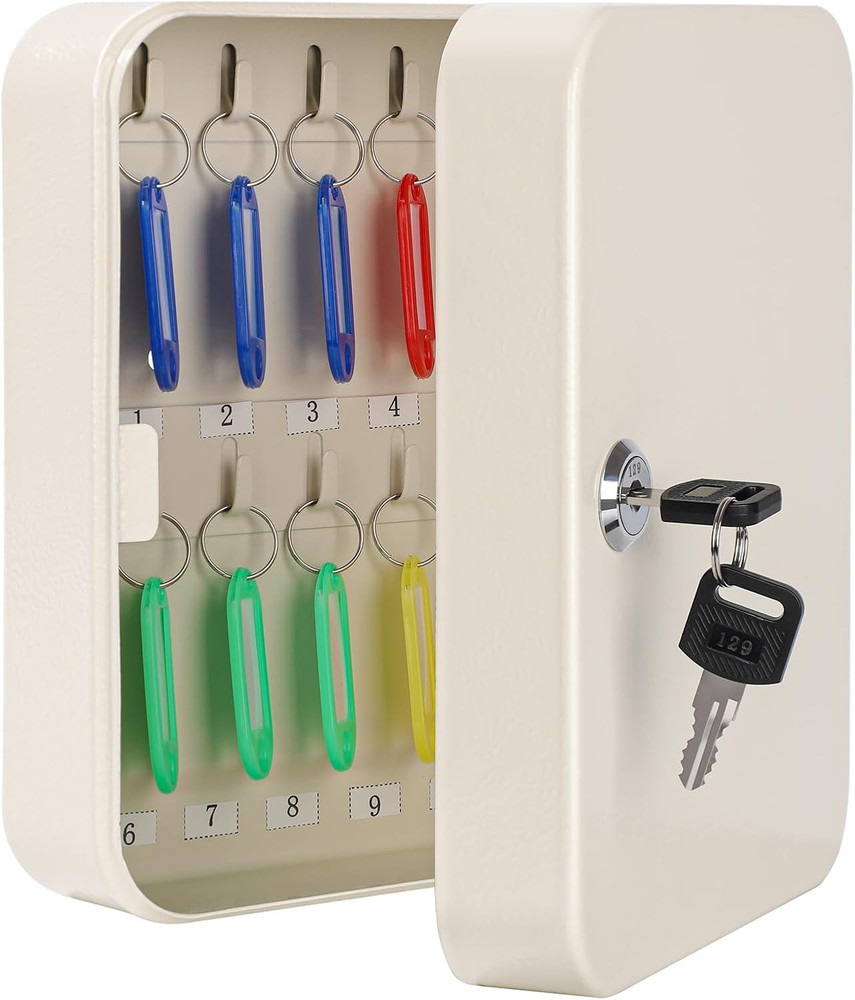 KYODOLED Key Cabinet Wall Mount, Locking Key Organizer, Key Storage Lock Box wit