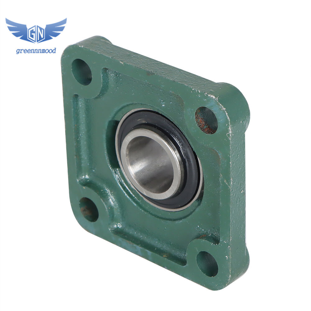 2 Piece UCF205-16 Solid Base Pillow Block Flange Mounted Bearing 1" Bore 4 Bolt