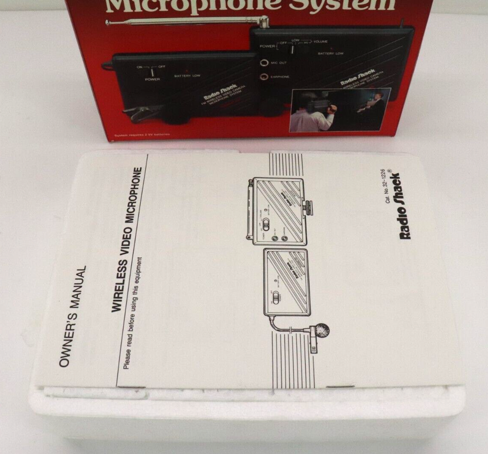 Radio Shack FM Wireless Video Camera Microphone System # 32-1226