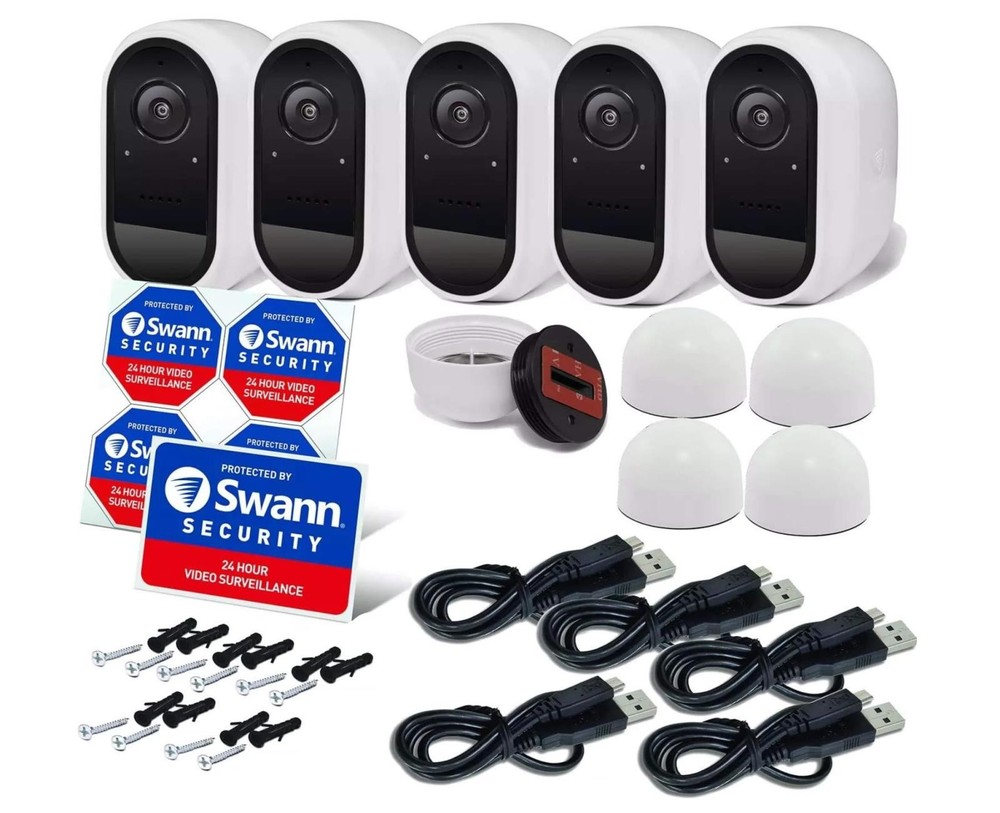 Swann Wireless 1080p Security Camera - White (5 Pack)