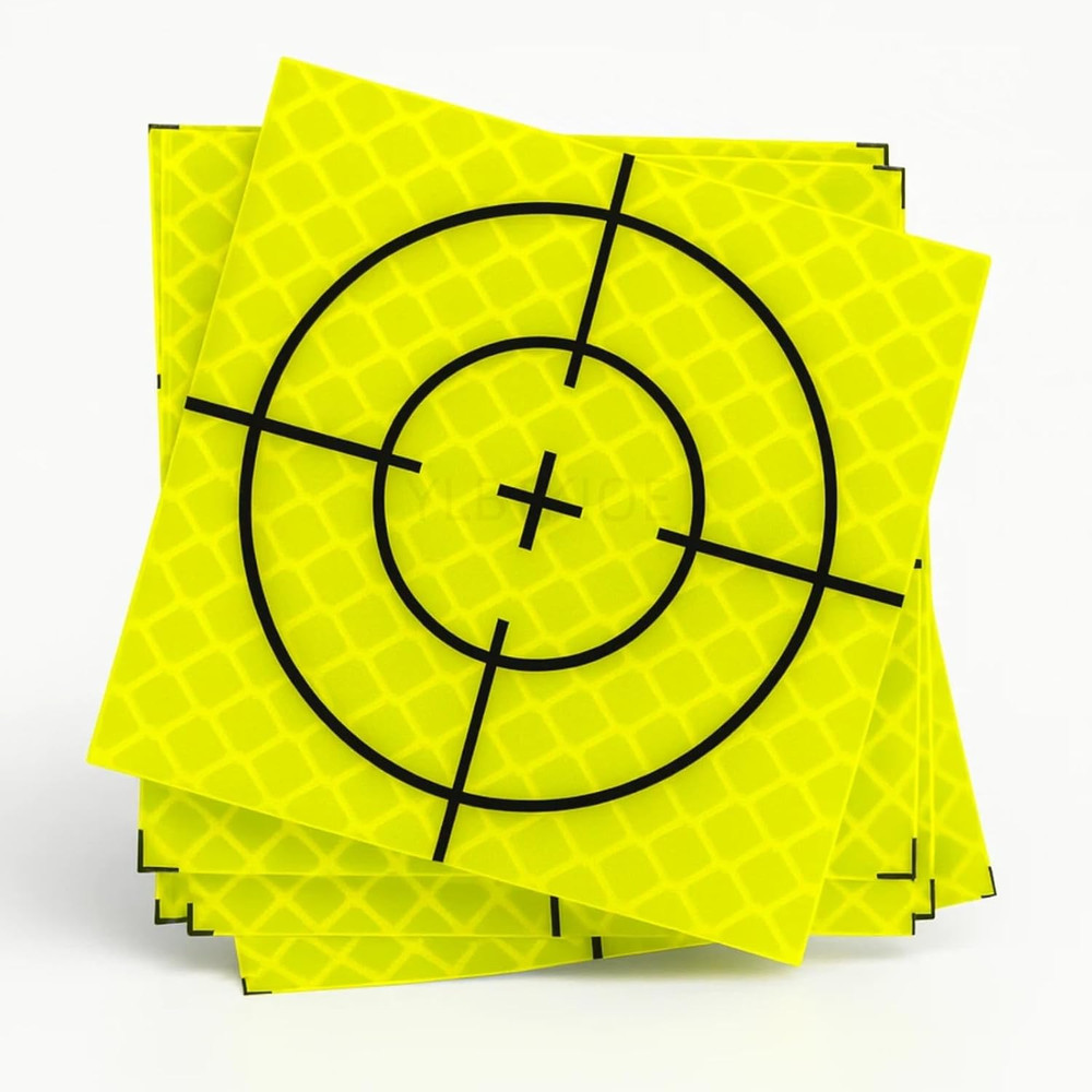 60PCS Green Reflective Survey Targets for Total Stations and Laser Tools