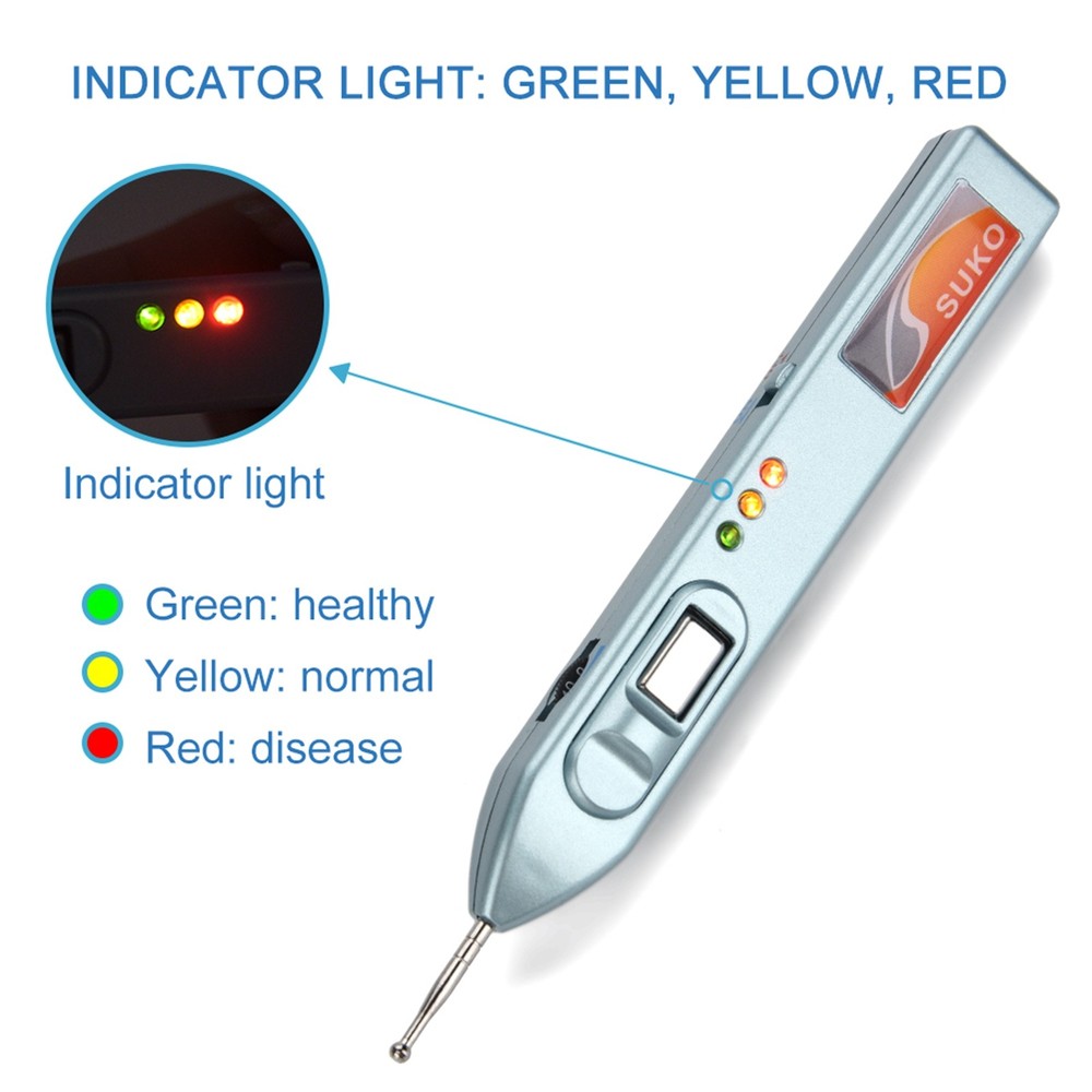 Auricular Points Detector Automatic Ear Detection Pen Warning Sound Acupressure↑