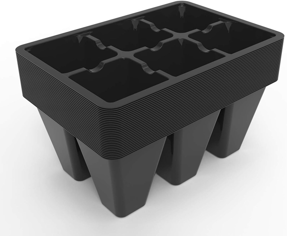 0 Pack 6-Cell Seed Starting Tray for Seedlings