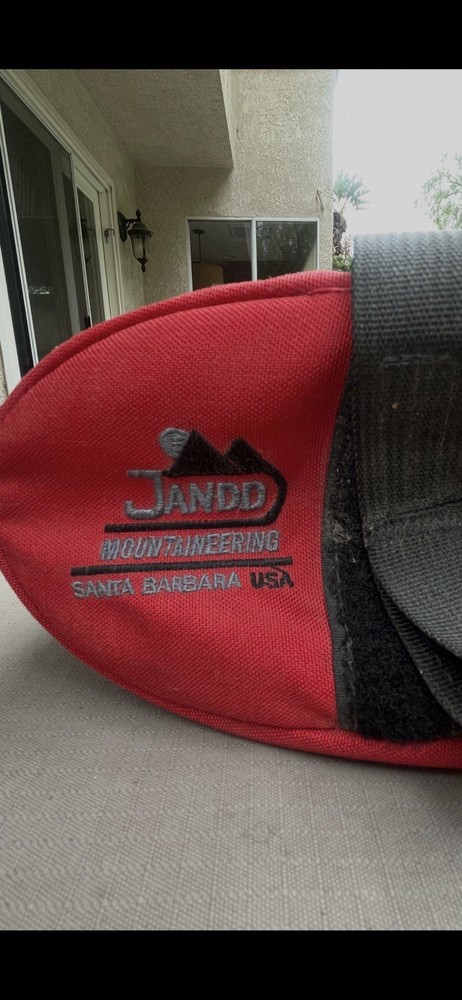 Jandd Mountaineering Red Nylon Saddle Bag Reflective Bands Zip Hook & Loop