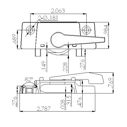 Window Sash Lock 3420WHITE
