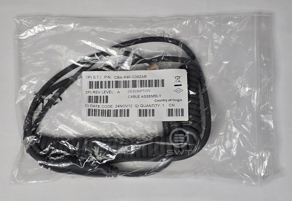 CBA-R46-C09ZAR - Symbol RS-232, 9', Coiled Barcode Scanners Cable