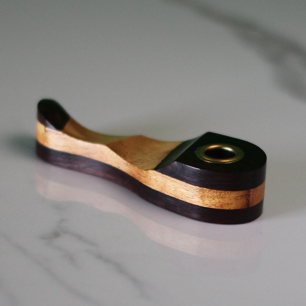 Mini 2 tone Hand Crafted Premium 3" Wood Smoking Pipe