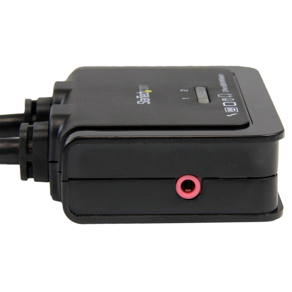 StarTech 2 Port USB HDMI Cable KVM Switch with Audio and Remote Switch USB Power