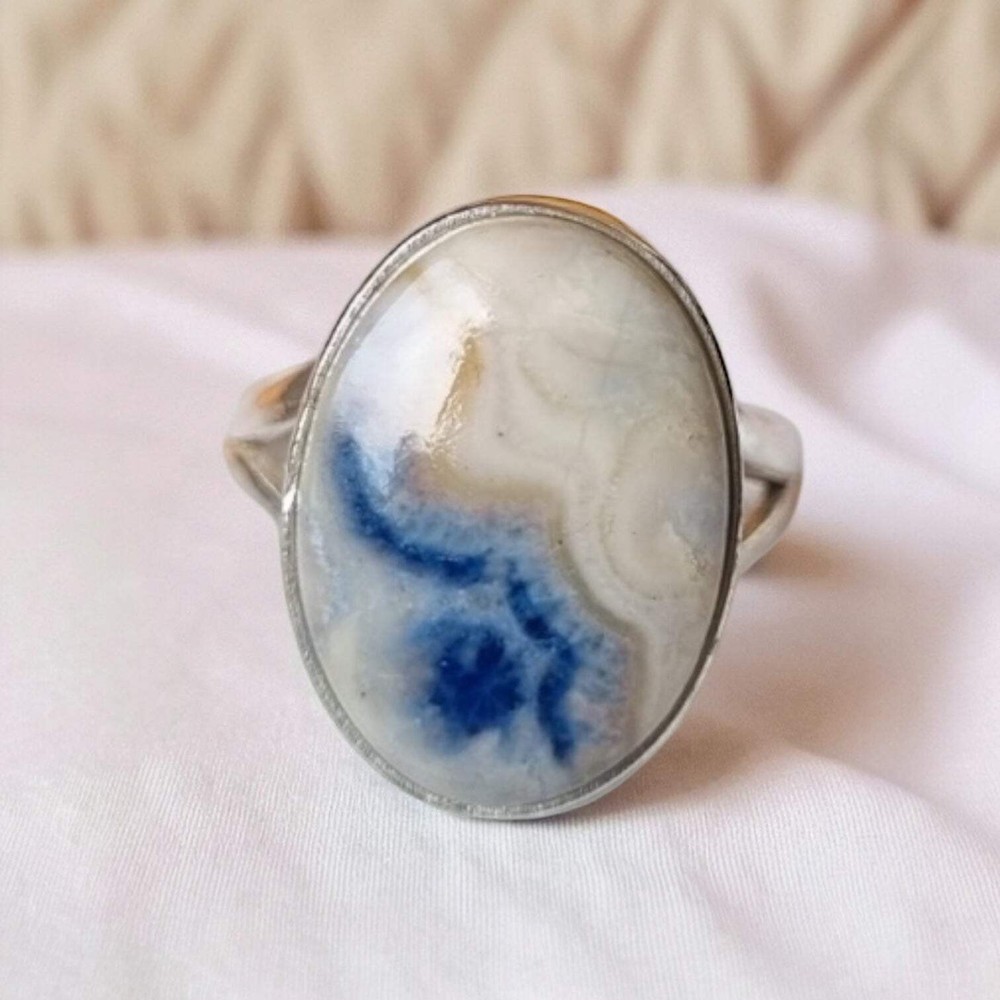 Scheelite Solid 925 Sterling Silver Ring 7.5