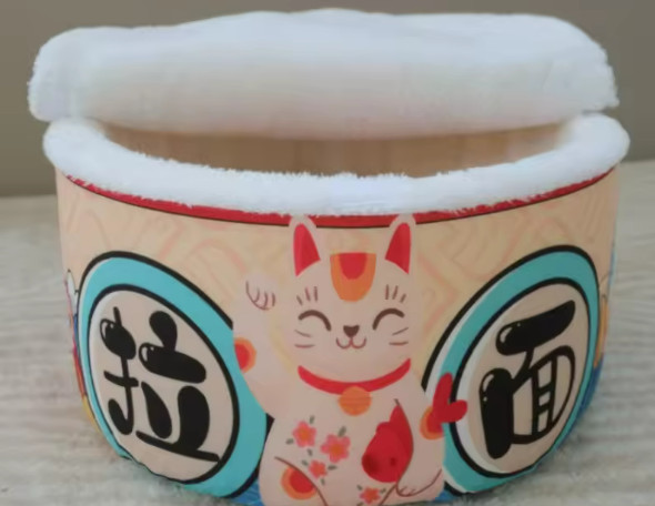 PURR-FECTLY Cute Instant Noodle Cat Bed