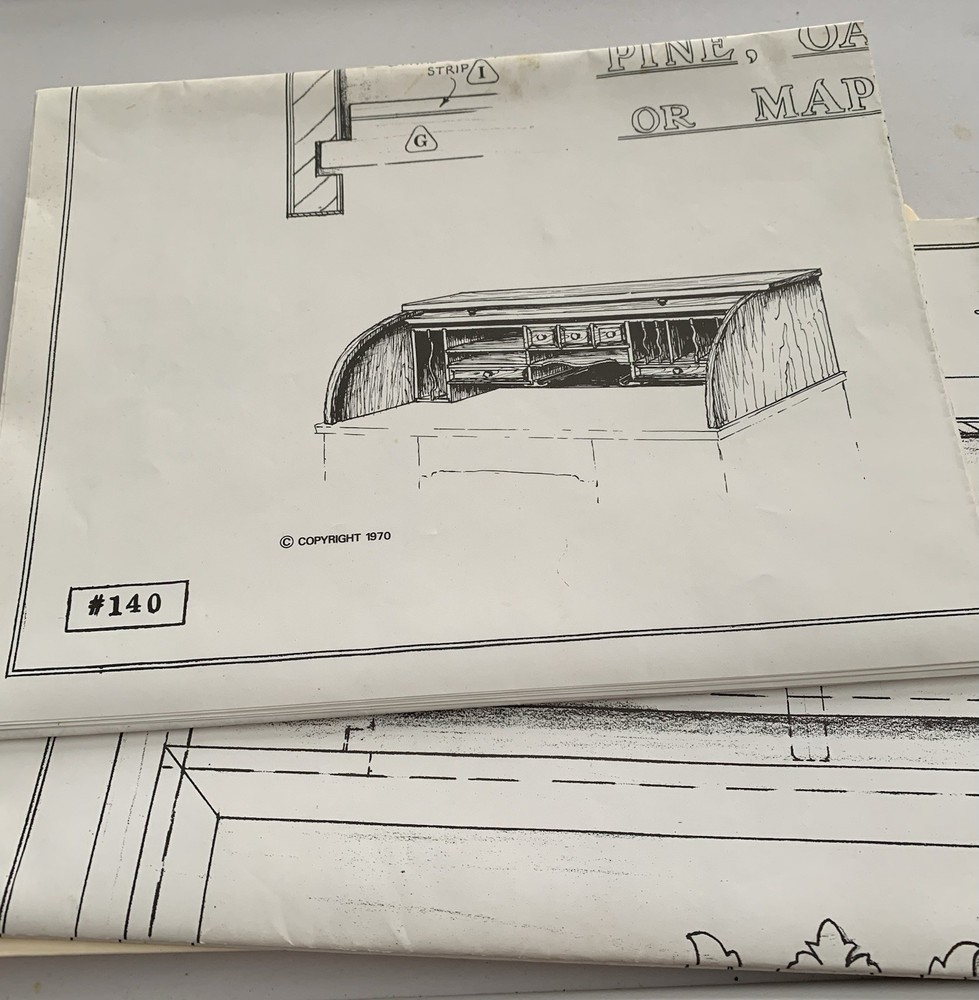 Vtg. Desk Woodworking Pattern (#10)