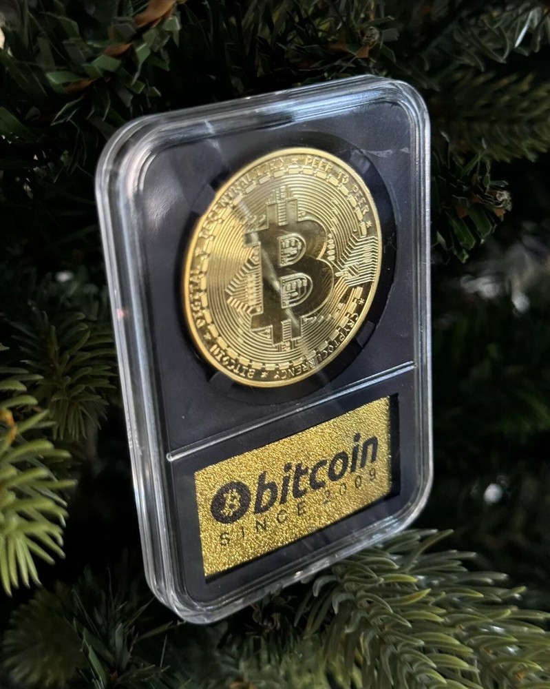 Bitcoin Coin Souvenir In Plastic Protective Case