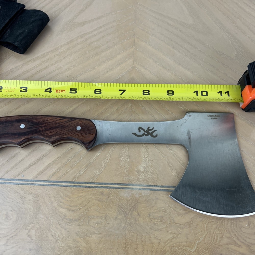 Browning RMEF Model 0031 Hatchet Axe Sheath Wood Handle