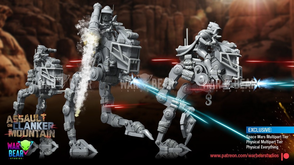 Star Wars Legion 3d printed - Clone Trooper Mountain Walker - MULTIPART