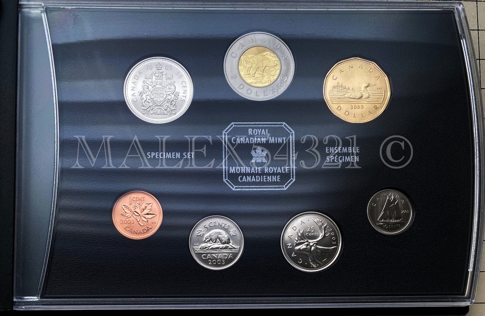 🇨🇦​ CANADA 2003 SPECIMEN SET (OUTER COVER DAMAGED) WITH COA