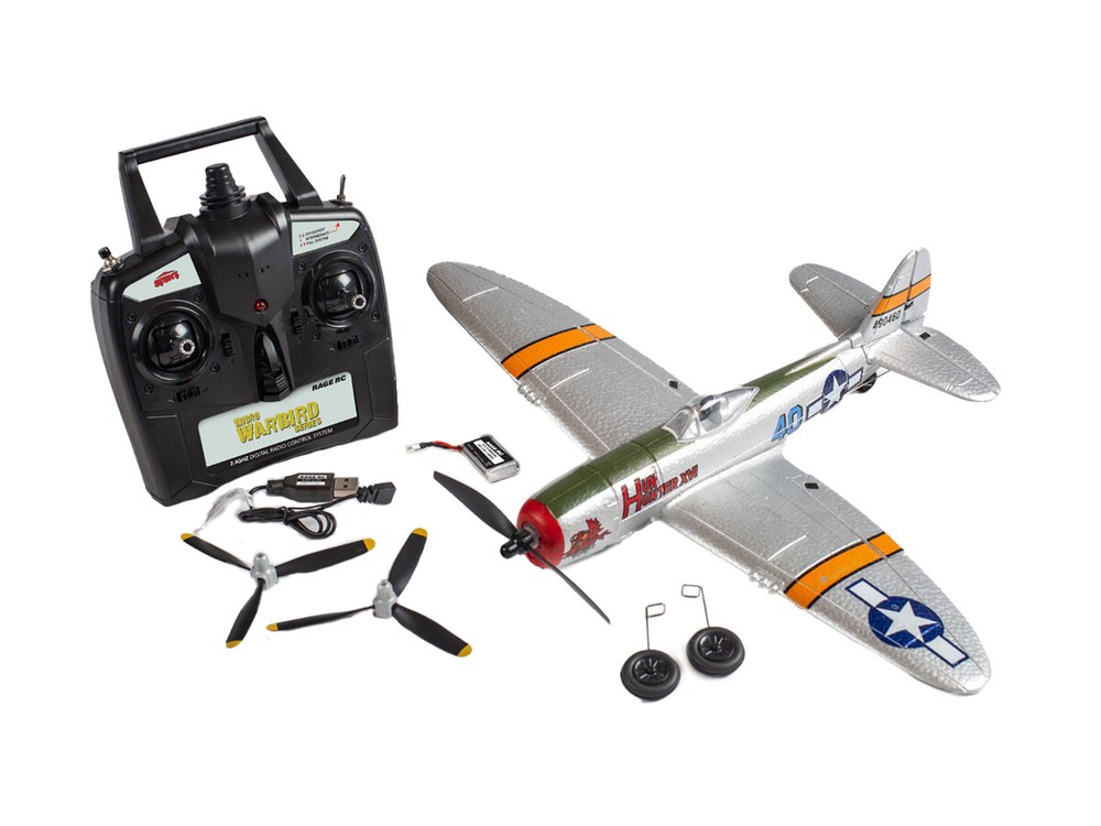 Rage RC P-47 Thunderbolt Micro RTF Airplane w PASS Assist Stability System 1307