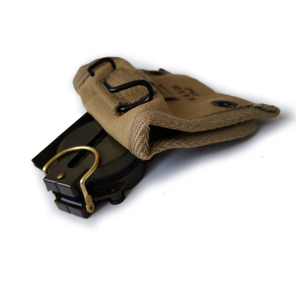 Reproduction Ww2 Us Compass Pouch Bag With Modern Compass