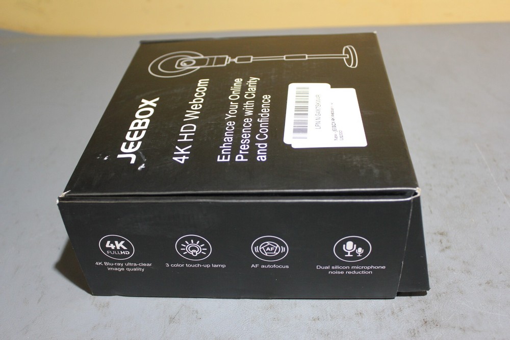 Jeebox 4K Webcam w/ Light - Streaming Camera 1080P Auto-Focus - FY01