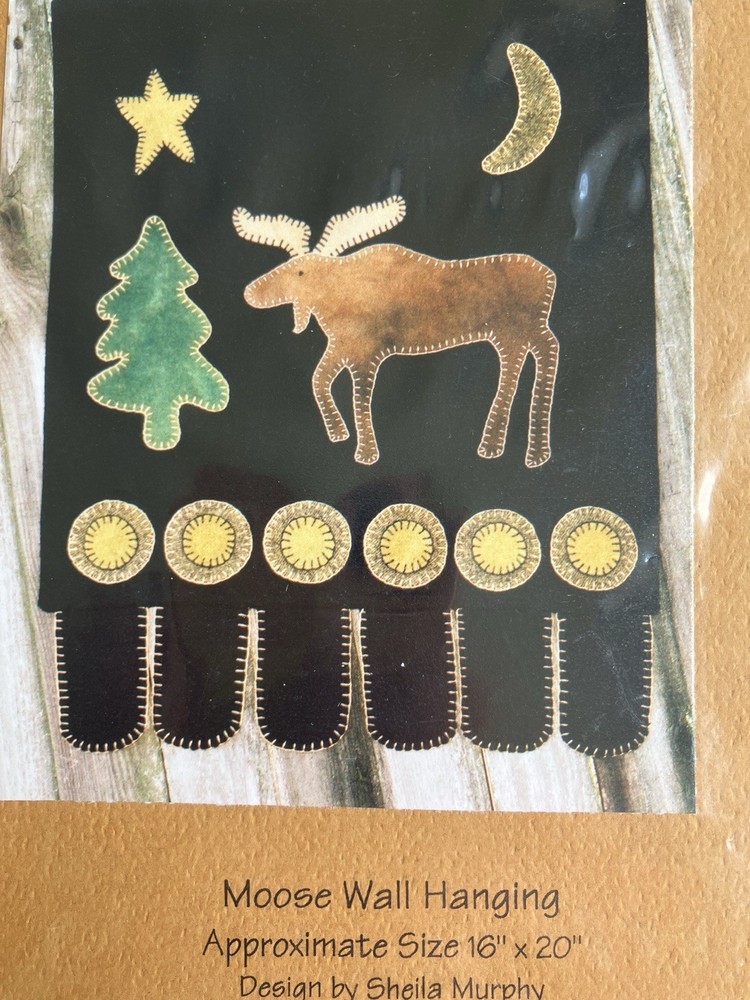 Raven's Thyme Moose Wall Hanging Pattern 16”x20” UNCUT