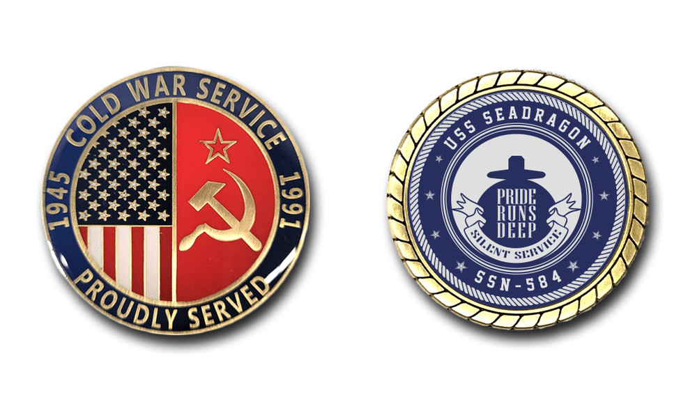 USS Seadragon SSN-584 Cold War Service Challenge Coin